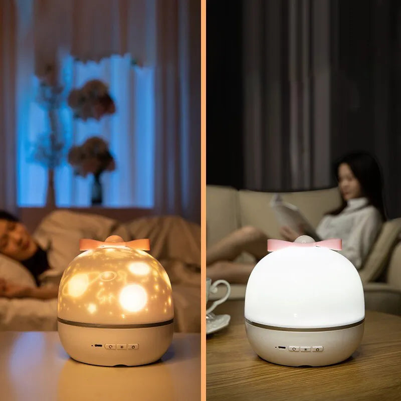 Pink and Cute Night Light Projector