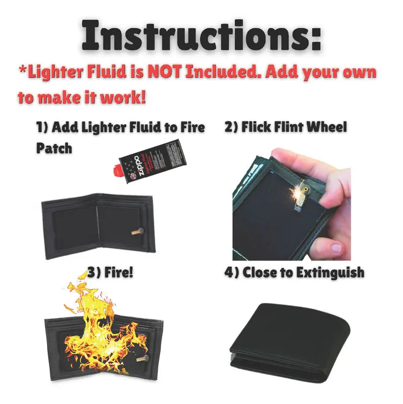Magic Flame Prop That Doubles as a Real Wallet Holds Cash