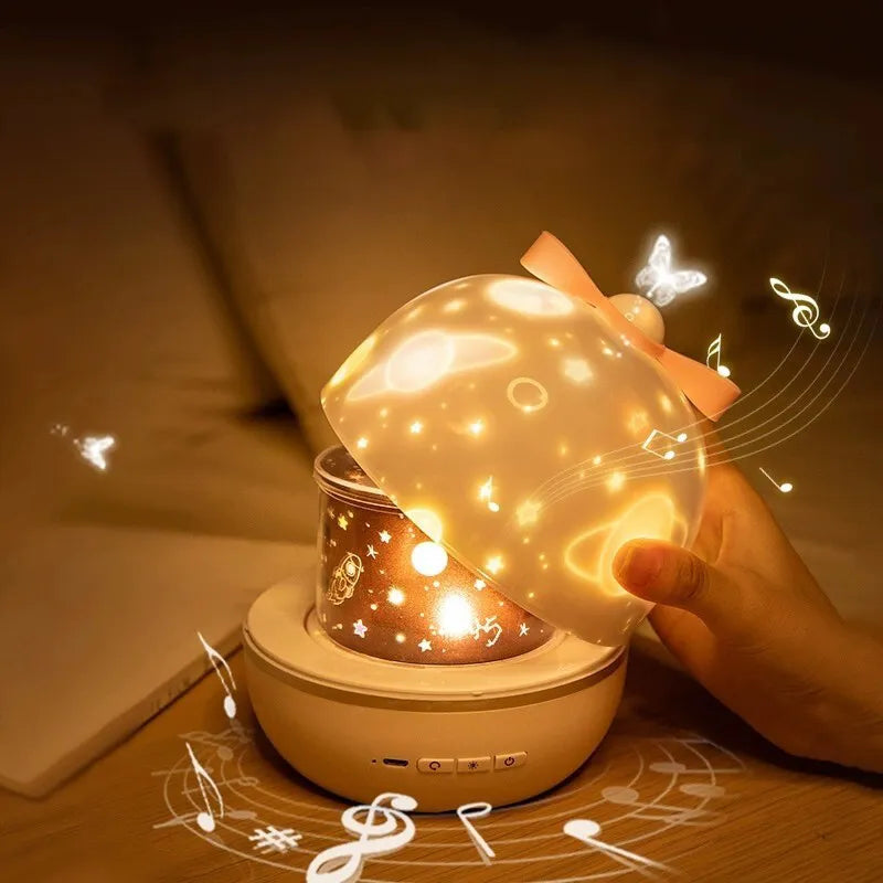 Pink and Cute Night Light Projector