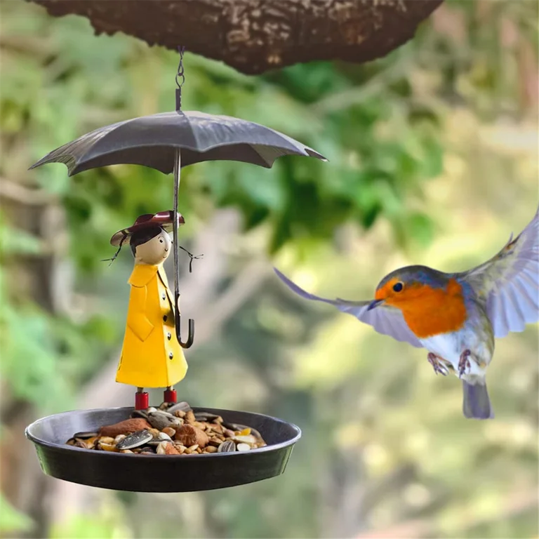 Metal Bird Feeder for Outside Hanging