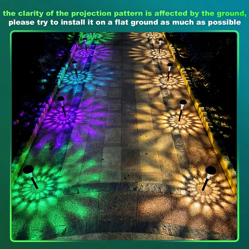 Color Changing Solar Powered Garden Lights for Walkway Yard