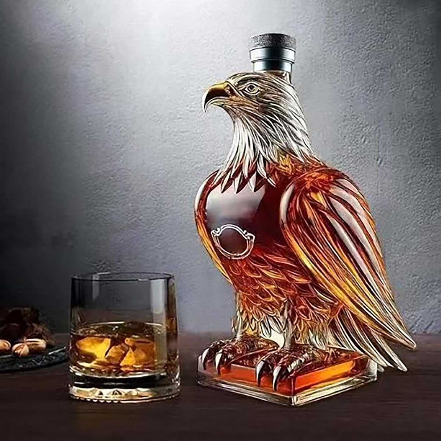 Unique Whiskey Eagle Glass Decanter