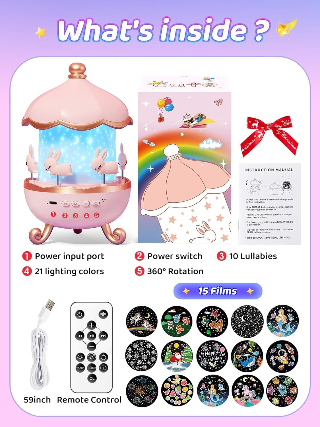 Bunny Dream Night Light Projector