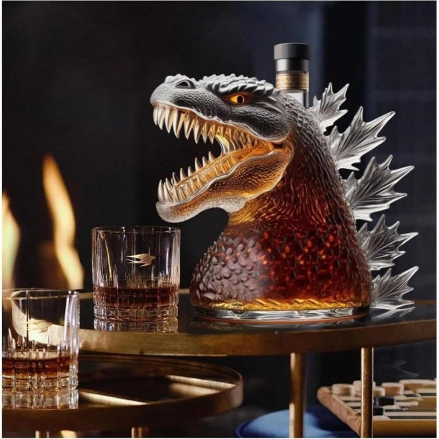 Godzilla Whiskey Bottle