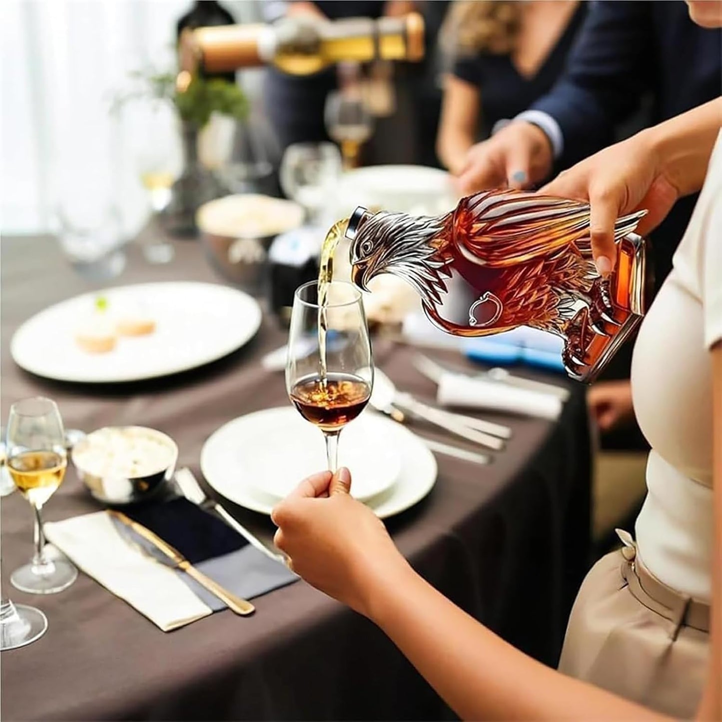 Unique Whiskey Eagle Glass Decanter