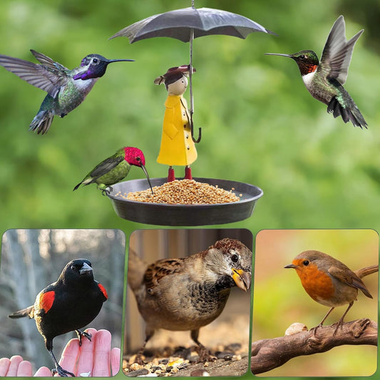 Metal Bird Feeder for Outside Hanging