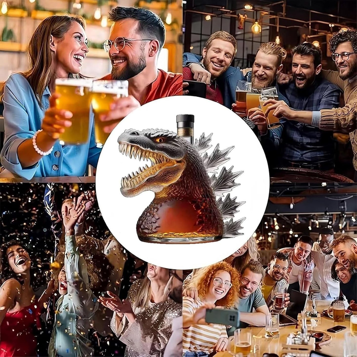 Godzilla Whiskey Bottle