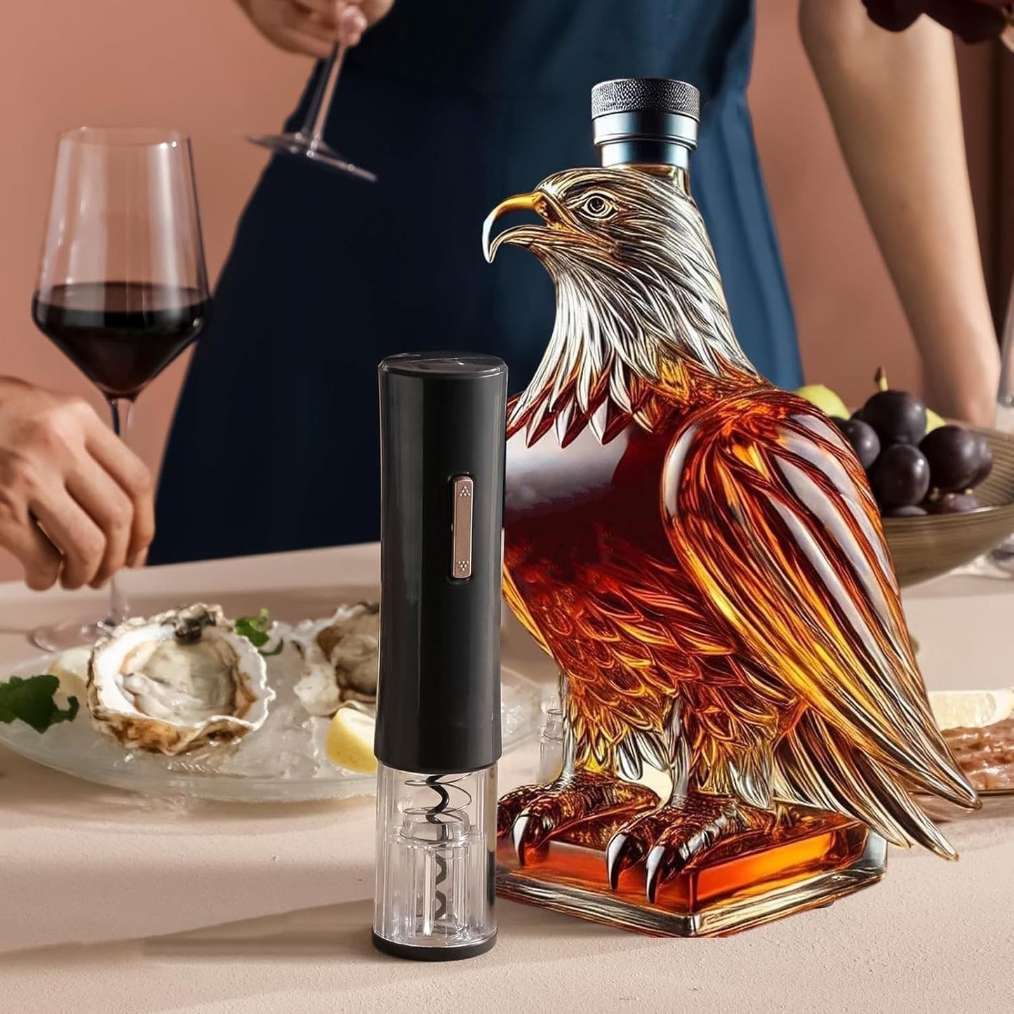 Unique Whiskey Eagle Glass Decanter