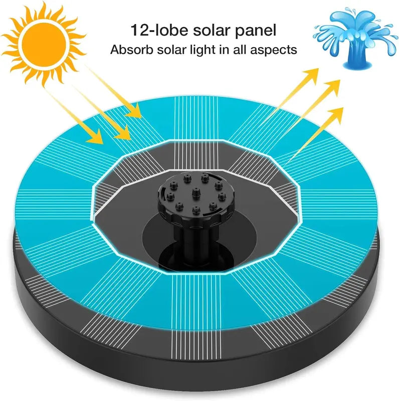 Small Solar Floating Fountain