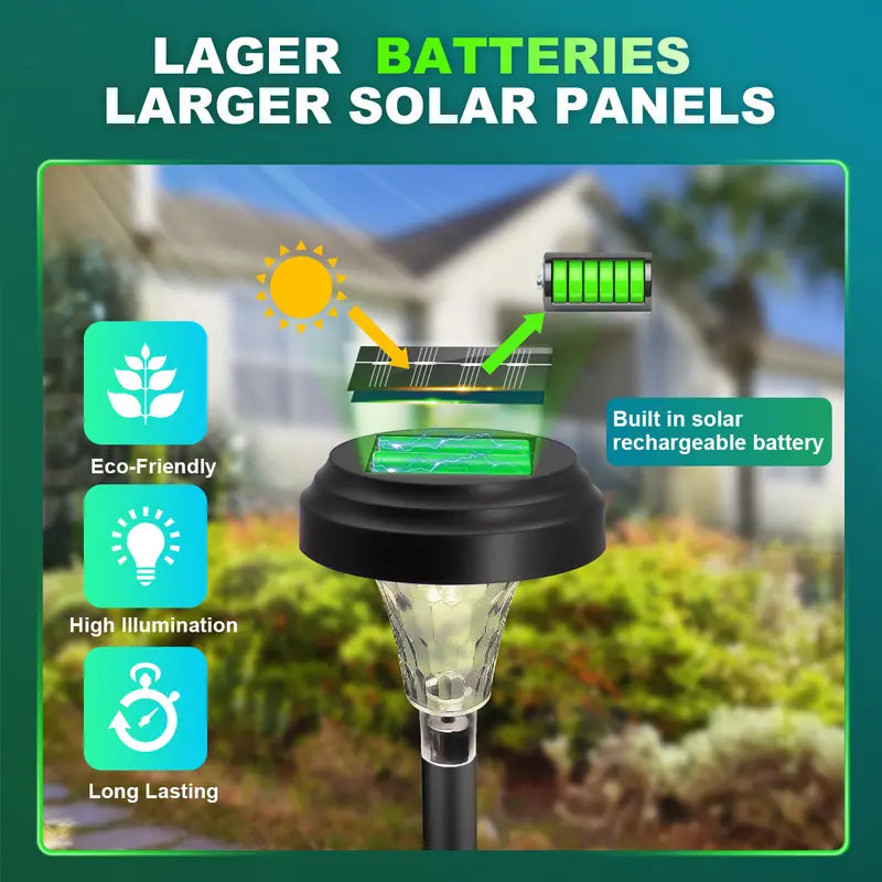 Color Changing Solar Powered Garden Lights for Walkway Yard