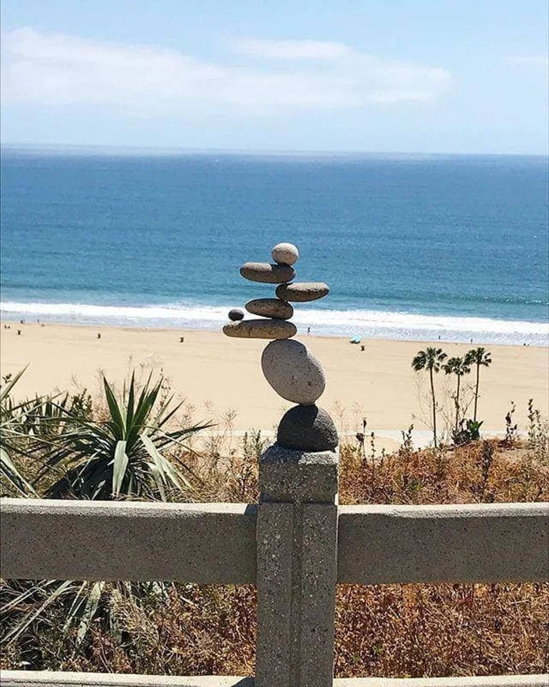 8 Stone Cairn Garden Statue