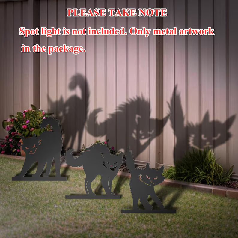 Black Cat Metal Yard Stake