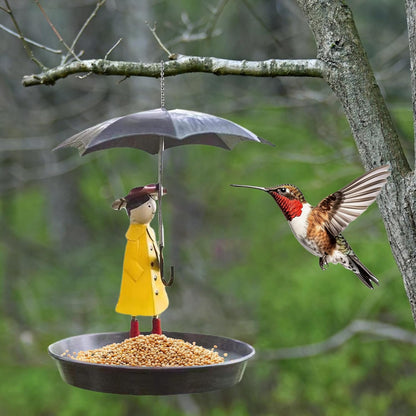 Metal Bird Feeder for Outside Hanging