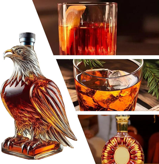 Unique Whiskey Eagle Glass Decanter