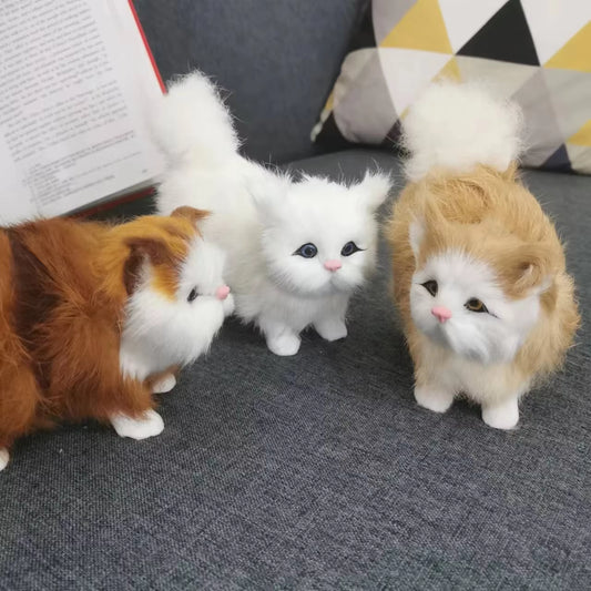 Fairy Garden Plush Animal Cut Cats
