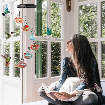 Charming Wind Chimes Hummingbird Feeders Garden Decor