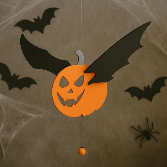 Halloween Wooden Flying Pumpkin with Wings