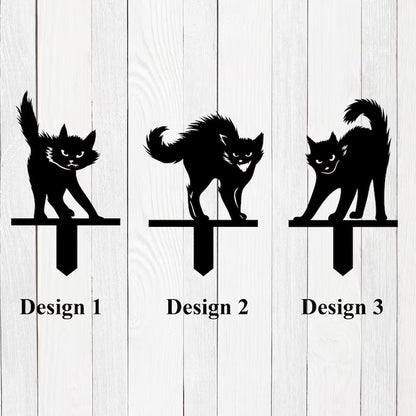 Black Cat Metal Yard Stake