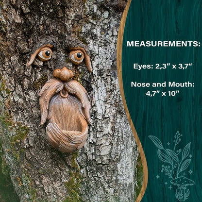 Tree Faces Garden Decor –Tree Hugger Bird Feeder