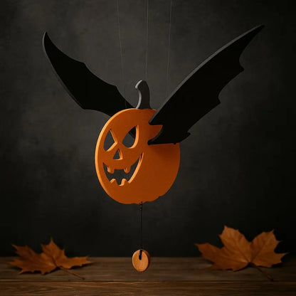Halloween Wooden Flying Pumpkin with Wings